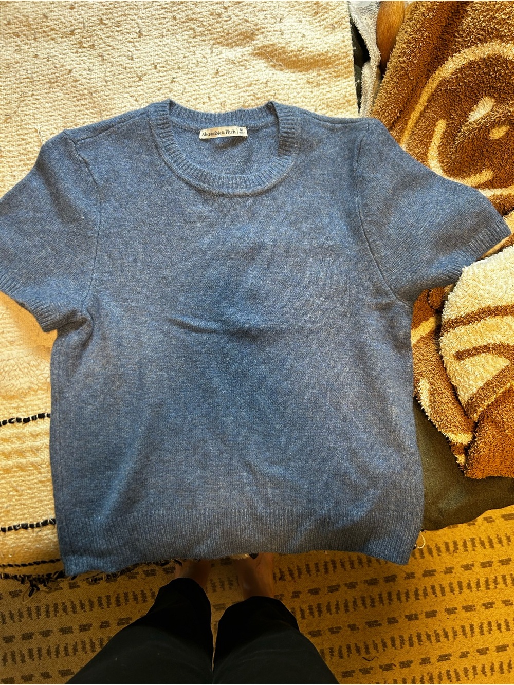 Abercrombie & Fitch Short Sleeve Crewneck Top - Blue